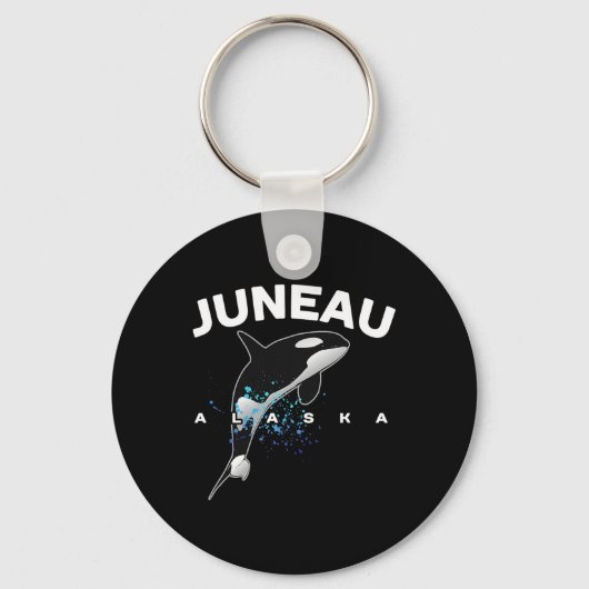Juneau Alaska Orca Killer Whale Watching Camping V キーホルダー (正面)