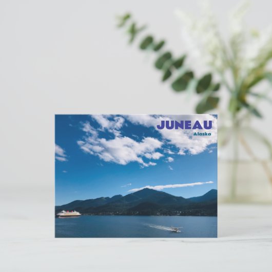 Juneau Alaska Postcard with Cruise Float Plane ポストカード (スタンド正面)