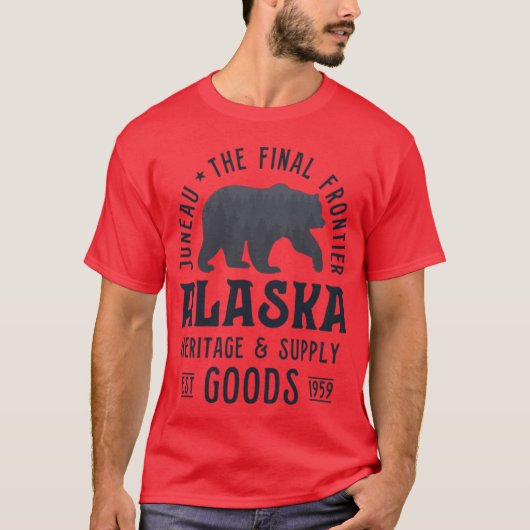 Juneau Alaska Shirt Bear The Final Frontier Family Tシャツ (正面)