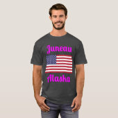 Juneau Alaska Stylish Prints Tシャツ (正面フル)