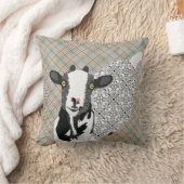 Junebugの格子縞のMojoの枕 クッション (ブランケット)