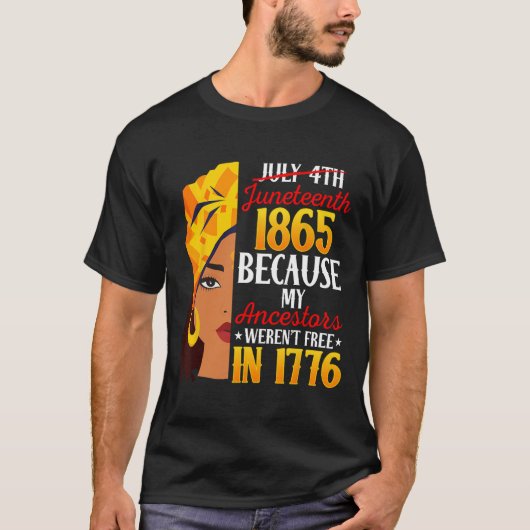 Junechi Shirts Women Junechi African America Tシャツ (正面)