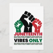 Juneech vibesのみメラニン男性の女性の子供 招待状 (正面/裏面)