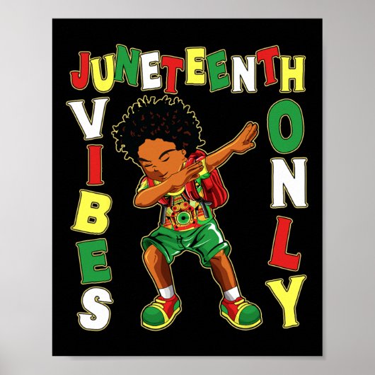 Juneech Vibes Only Meline African American Boy ポスター (正面)