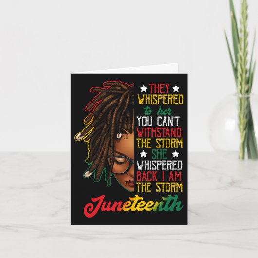 Junefuth Black Women Wredlocks Loc'd Hair Messy カード (正面)