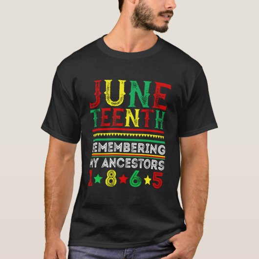 Junenth 1865 私の先祖を偲んで Junenth Tシャツ (正面)