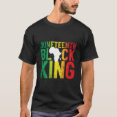 Junenth Black King For 'S Junenth Tシャツ (正面)