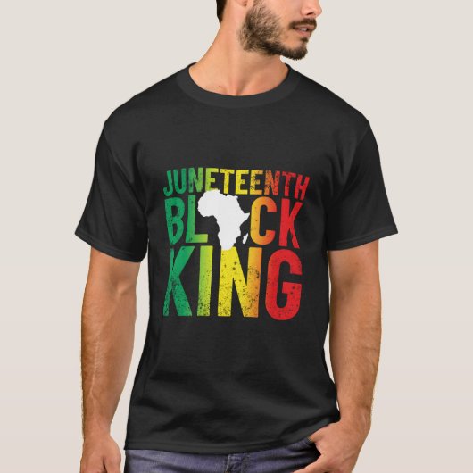 Junenth Black King For 'S Junenth Tシャツ (正面)