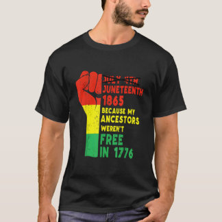Junenth My Ancestors Free Black African Flag Pride Tシャツ