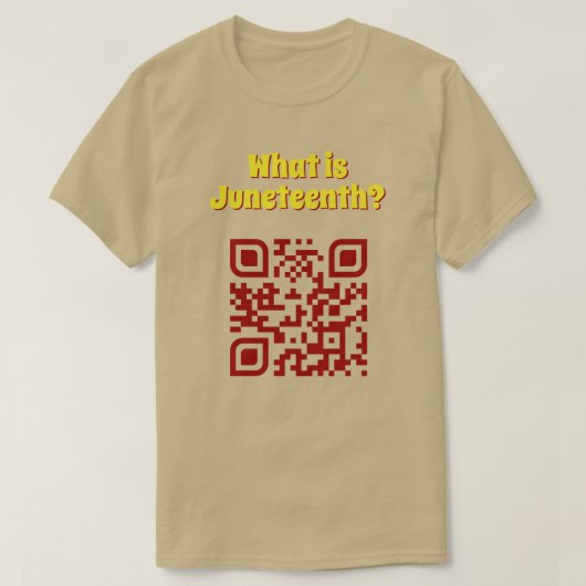 Juneteenthって何?QRコードTシャツ Tシャツ (デザイン正面)