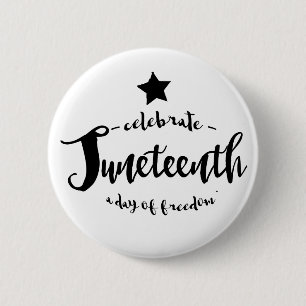 Juneteenthの星を祝って下さい 缶バッジ