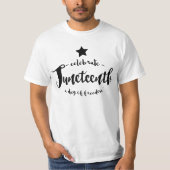 Juneteenthを祝って下さい Tシャツ (正面)