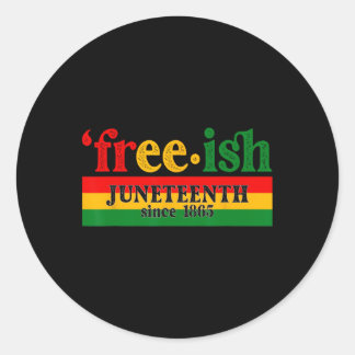 Juneteenth フリー・イッシュ 1865年からお祝い ブラックM ラウンドシール