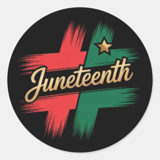 Juneteenth ラウンドシール (正面)