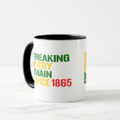 JUNETEENTH 束縛を断ち切る 1985 ブラックマンス マグカップ (正面左)