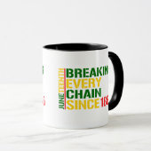 JUNETEENTH 束縛を断ち切る 1985 ブラックマンス マグカップ (正面右)