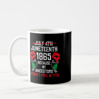 Juneteenth 私の先祖は1776年に自由ではなかったから A コーヒーマグカップ