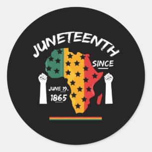 Juneteenth 1865年6月19日以来 Tシャツ フリーイッシュ ラウンドシール