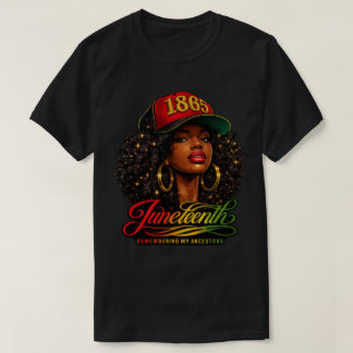 Juneteenth 1865 先祖を思い出すデザイン tシャツ