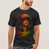 Juneteenth 1865 先祖を思い出すデザイン tシャツ (正面)