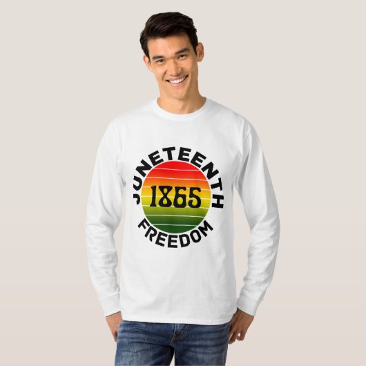 Juneteenth 1865 自由 Tシャツ (正面フル)