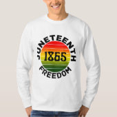 Juneteenth 1865 自由 Tシャツ (正面)