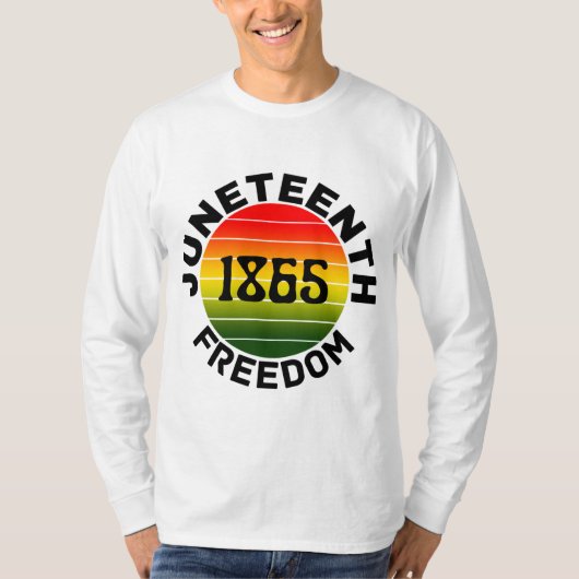 Juneteenth 1865 自由 Tシャツ (正面)