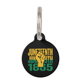 Juneteenth 1865 6月19日 ブラックフリーダム グラフィック デザイン ペット　ネームタグ