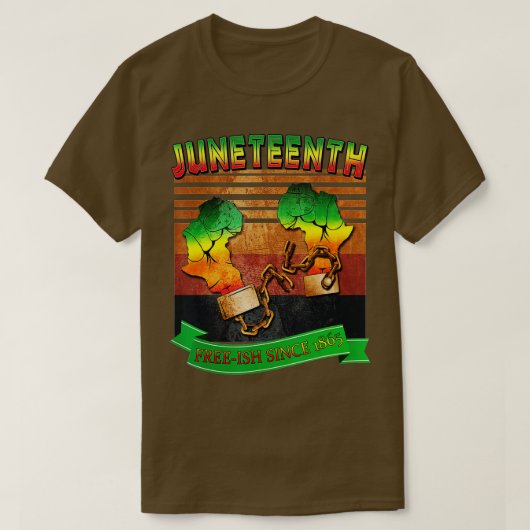 Juneteenth 1865 Black History African American Fre Tシャツ (デザイン正面)