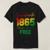 Juneteenth 1865 Freedom Wasn't Free Gradient Graph Tシャツ (デザイン正面)
