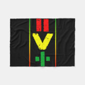 Juneteenth 6月19日 1865 平等は分断より偉大 フリースブランケット (正面(横))