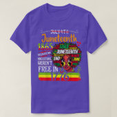 Juneteenth Because My Ancestor Weren't Free Afro B Tシャツ (デザイン正面)