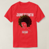 Juneteenth Black Afro American History Freedom Tシャツ (デザイン正面)