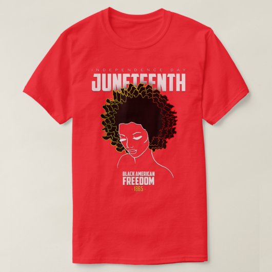 Juneteenth Black Afro American History Freedom Tシャツ (デザイン正面)