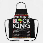 Juneteenth Black King Melanin Dad Fathers Day エプロン (正面)