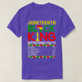Juneteenth Black King Melanin Nutritional Facts Fa Tシャツ (デザイン正面)
