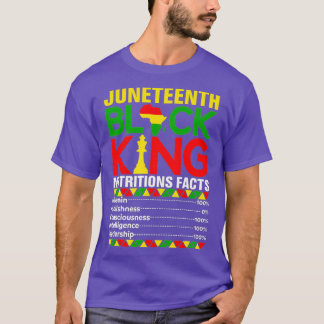 Juneteenth Black King Melanin Nutritional Facts Fa Tシャツ