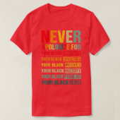 Juneteenth Black Pride Never Apologize For Your Bl Tシャツ (デザイン正面)