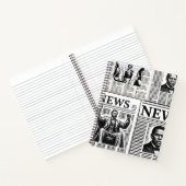 Juneteenth Black & White Newspaper print  ノートブック (内部)