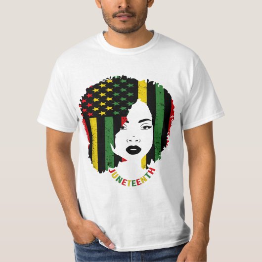 Juneteenth Black Women Flag History African Americ Tシャツ (正面)