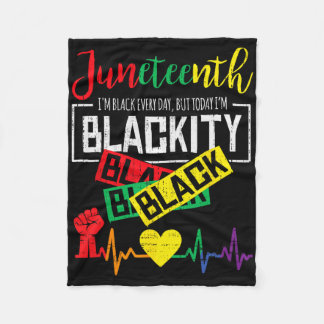 Juneteenth Blackity Heartbeat Freedom African June フリースブランケット
