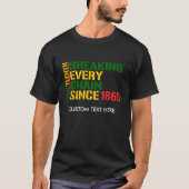 JUNETEENTH Breaking Every Chain 1985 カスタムテキスト Tシャツ (正面)