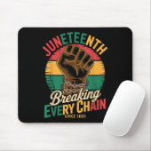 Juneteenth Breaking Every Chain Since 1865 African マウスパッド (マウス)