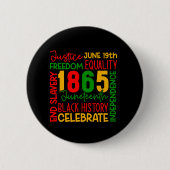 Juneteenth Buttons 缶バッジ (正面)
