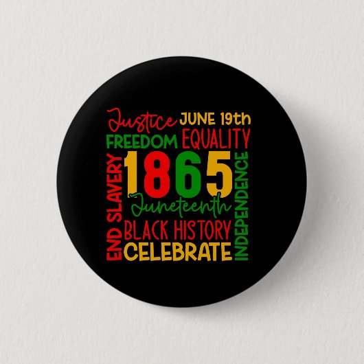 Juneteenth Buttons 缶バッジ (正面)