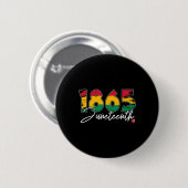 Juneteenth Celebrate Black Freedom 1865 Heart Hist 缶バッジ (正面&裏面)