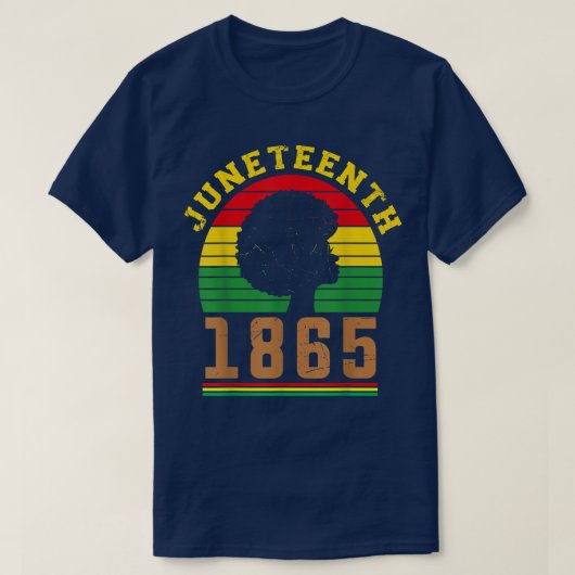 Juneteenth Celebrating 1865 Cute Black 3304 Tシャツ (デザイン正面)