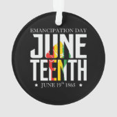 Juneteenth | Emancipation Day | Red Black Green オーナメント (裏面)