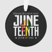Juneteenth | Emancipation Day | Red Black Green オーナメント (正面)