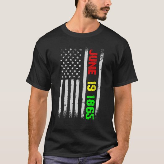 Juneteenth Flag June 19 1865 Black History Junetee Tシャツ (正面)